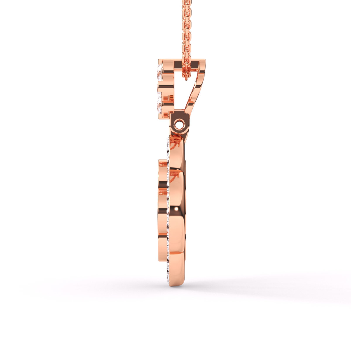 Fancy Lab Grown Diamond Gril Pendant